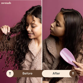 Nemah 4 oz bottle in hand to show portable size and travel-friendly benefit
