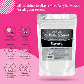 Nena's close-up powder texture highlighting fine milling for smooth application and predictable beads