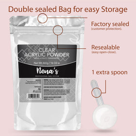 Nena's hand holding jar for scale emphasizing 16 oz supply that supports busy technicians