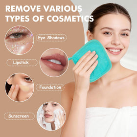NEOACT removing makeup with water showing effective cleansing