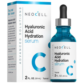 NeoCell bottle front view showing clear serum and hydration benefits