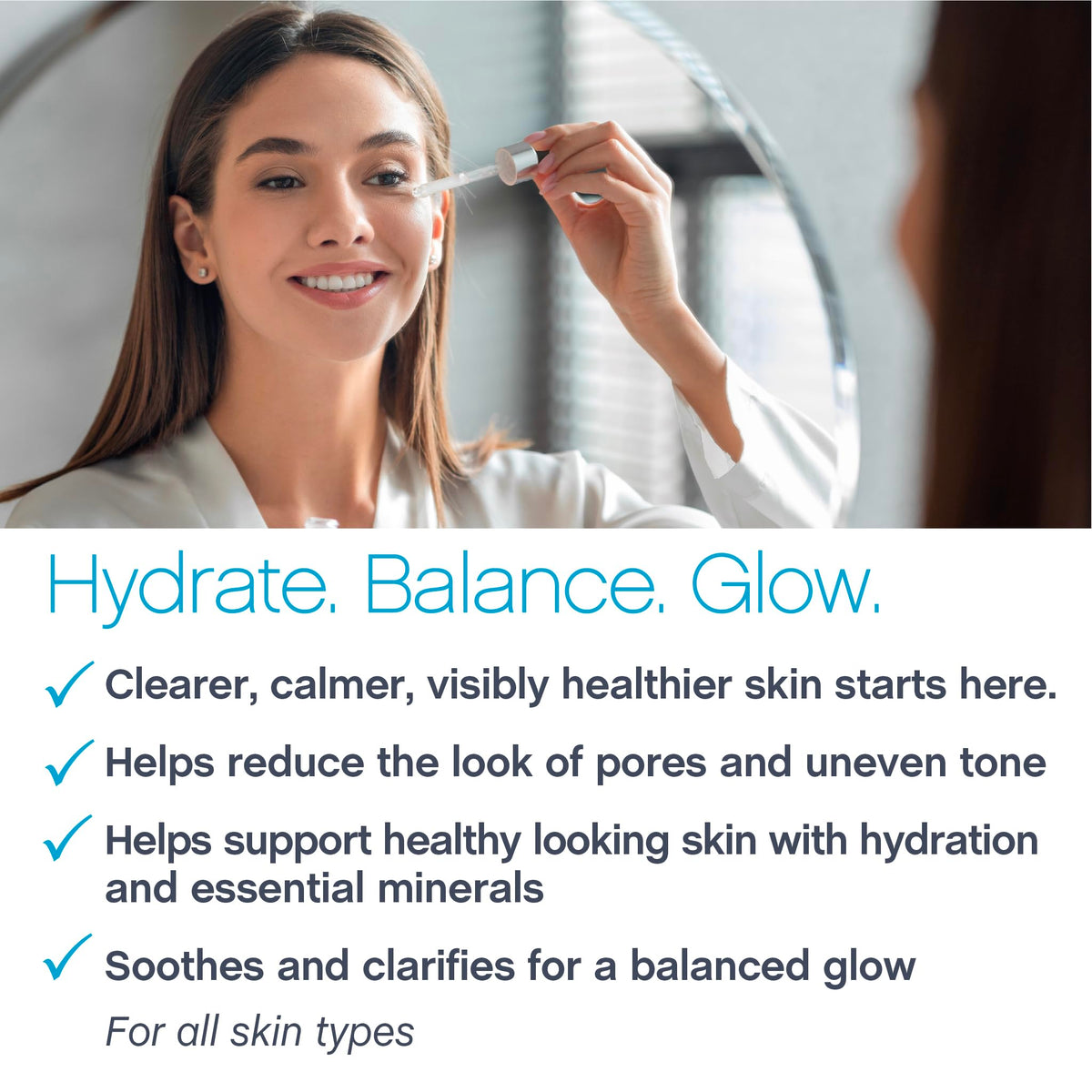 NeoCell serum being used on face and neck for targeted hydration