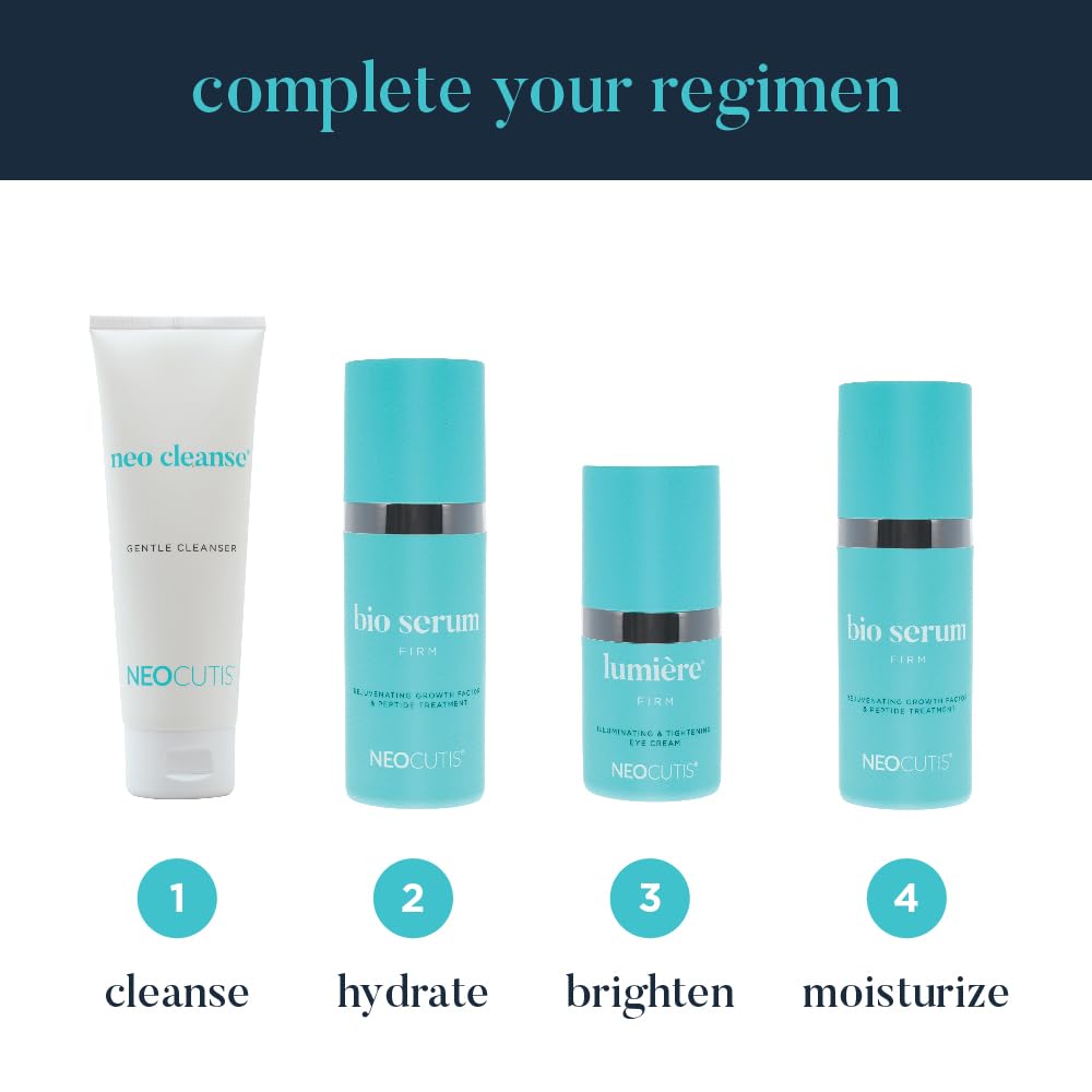 NEOCUTIS bottle in morning routine setting showing daily regimen support