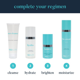 NEOCUTIS Neo Cleanse applied to damp skin illustrating gentle application and lather