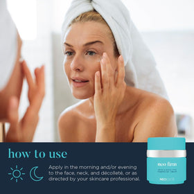 NEOCUTIS product beside hand for scale illustrating 50ml supply length