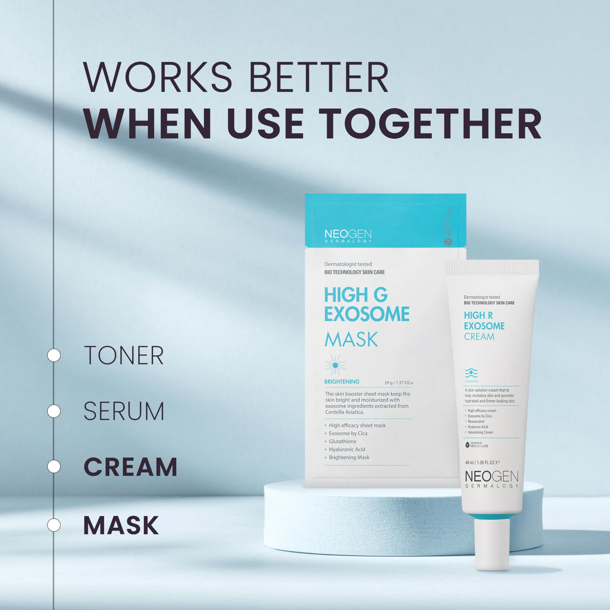 NEOGEN by DERMALOGY cream shown in morning routine to boost daily skin comfort