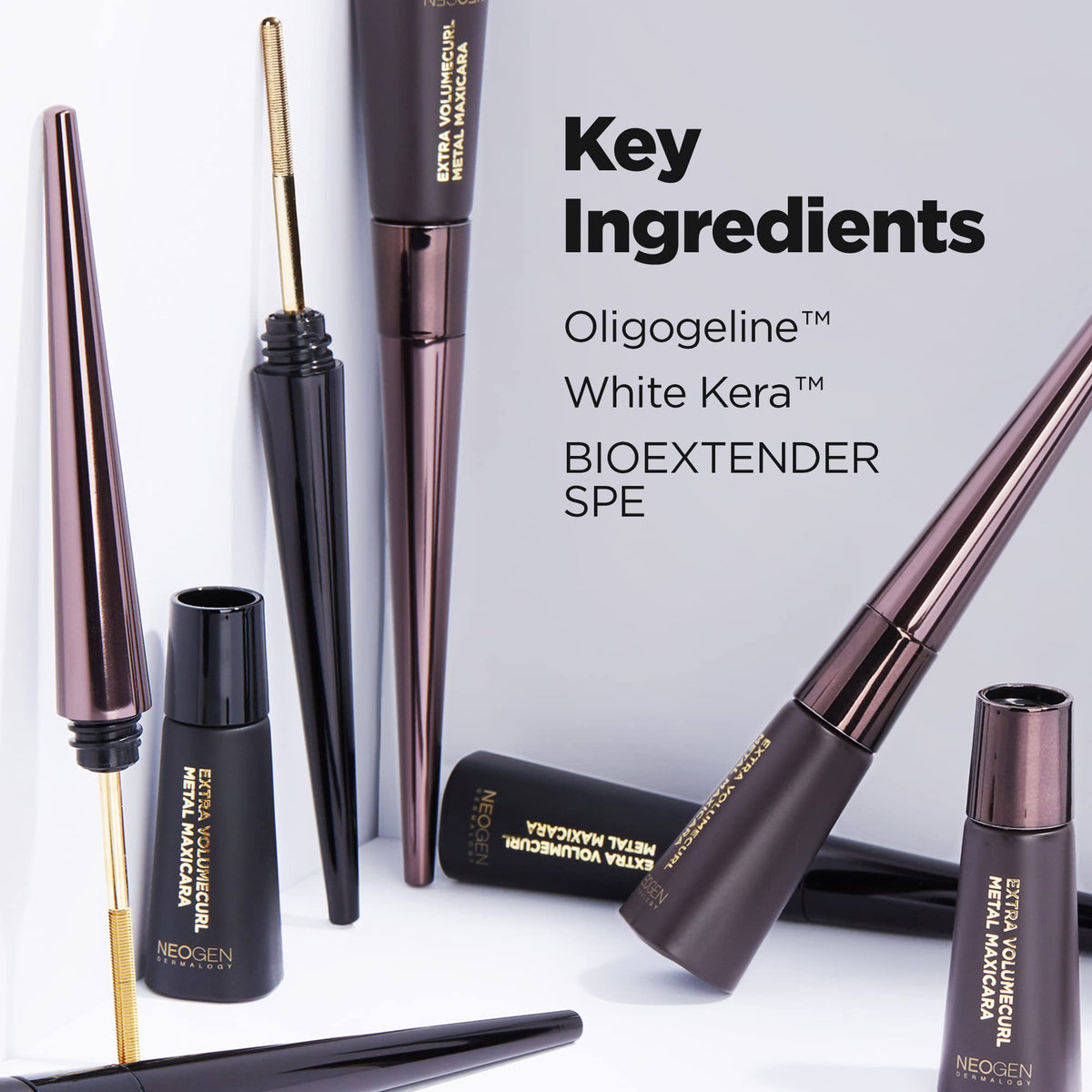 Neogen Dermalogy in a makeup bag lifestyle shot showing everyday convenience