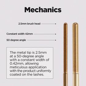 DERMALOGY by NEOGENLAB wand applying mascara to lashes demonstrating lift and length