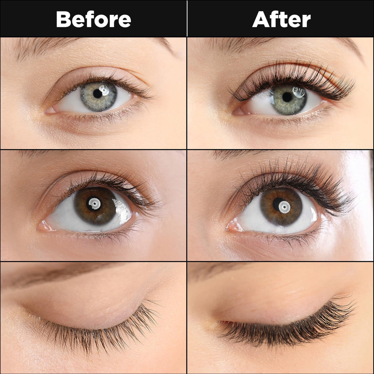 DERMALOGY by NEOGENLAB swatch showing mascara texture and buildable black pigment