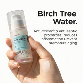 NEOGEN DERMALOGY size comparison beside a 30ml ruler showing travel-friendly