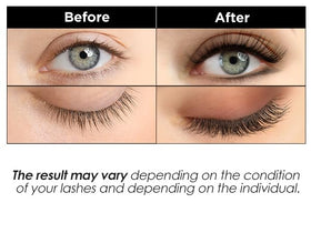Neogen Dermalogy glossy mascara formula swatch showing buildable volume