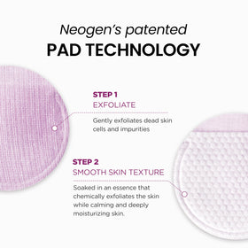DERMALOGY by NEOGENLAB pad held in hand to show size and single-use convenience benefit