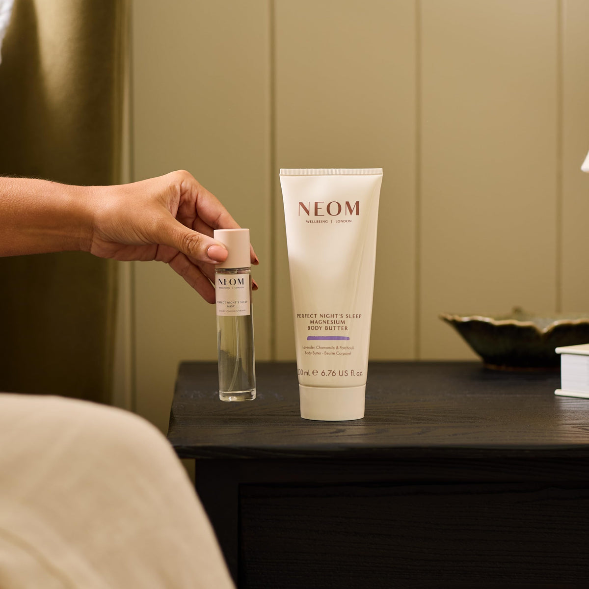 Neom product presented in gift box to suggest thoughtful self-care gifting