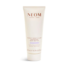 Neom jar front view showing label and calming sleep scent benefit
