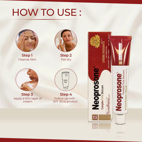 Neoprosone creamy texture closeup demonstrating smooth spreadability and hydration