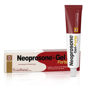 Neoprosone front packaging showing 1 fl oz bottle and brightening claim