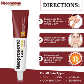 Neoprosone label ingredients closeup highlighting alpha arbutin complex