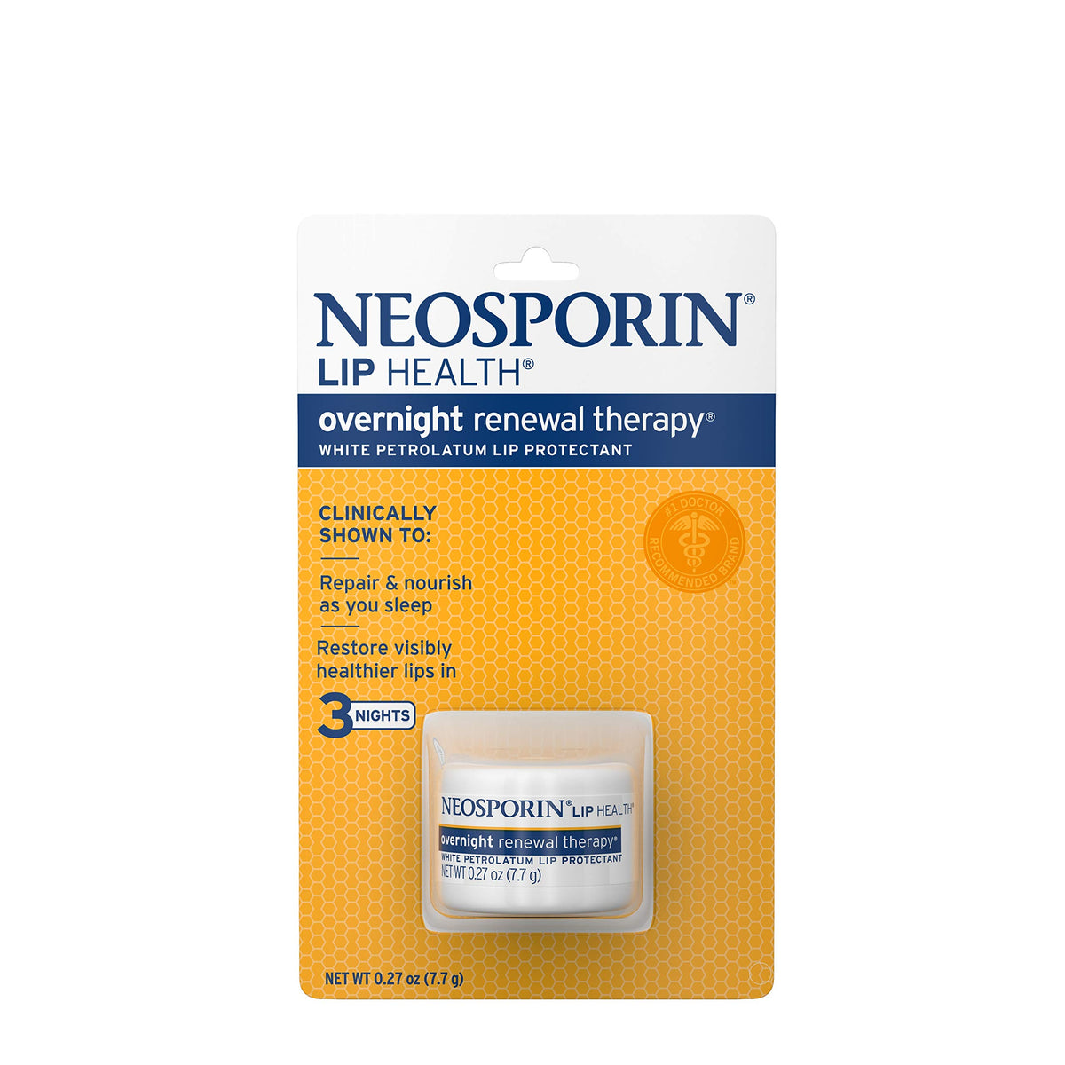 Neosporin front tube showing label and pack benefits for overnight hydration