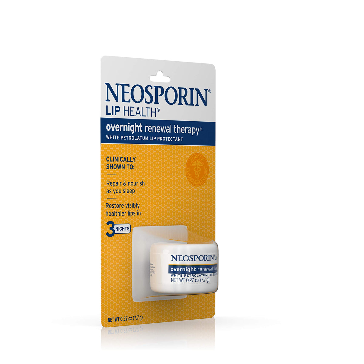 Neosporin jar in hand for size comparison and easy portability
