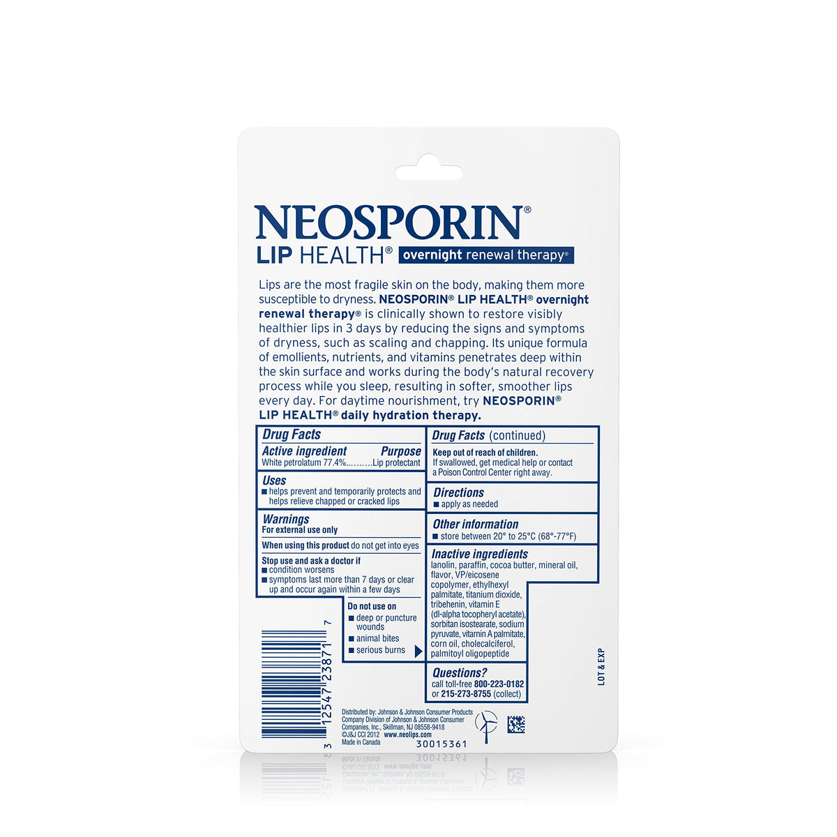 Neosporin side label detail highlighting ingredient and safety info