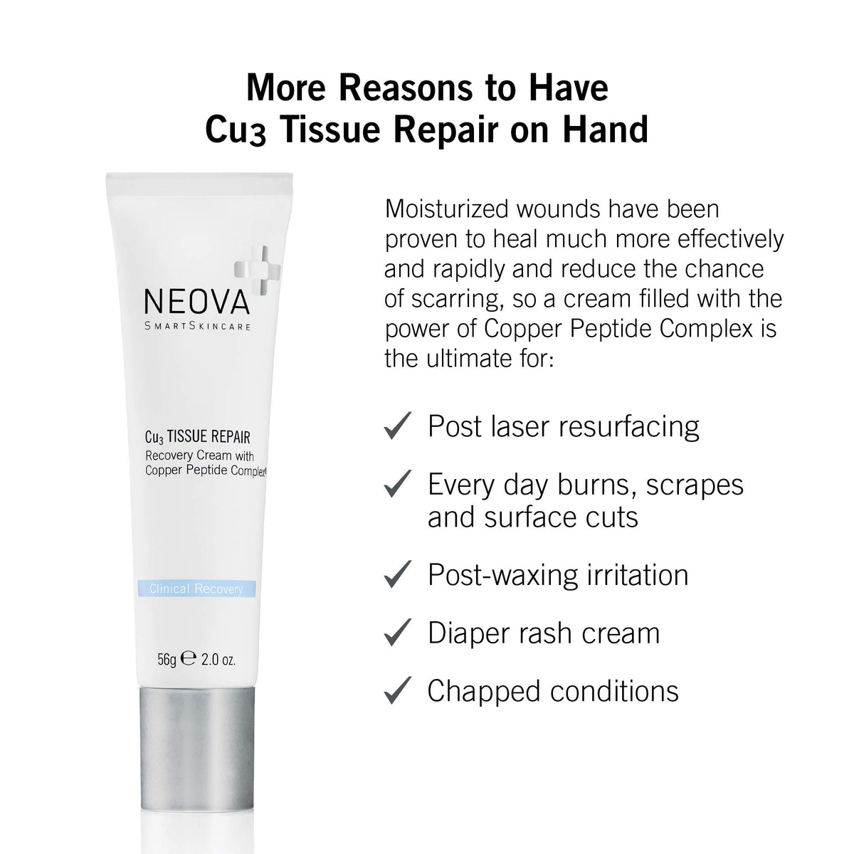 NEOVA Cu3 in clinical lifestyle setting conveying professional post-procedure use