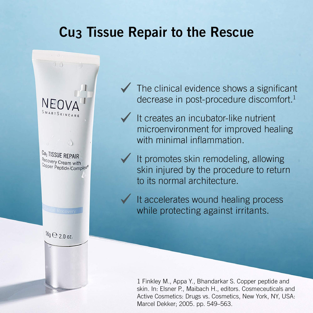 NEOVA Cu3 cream texture close-up highlighting rich, soothing formulation