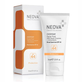 NEOVA front packaging showing SPF 44 and lightweight benefits