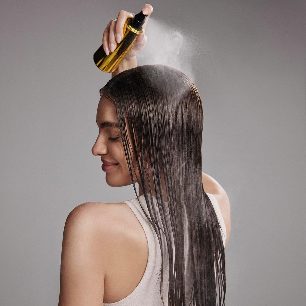 neqi ingredient label highlighting heat-protective polymers and benefits