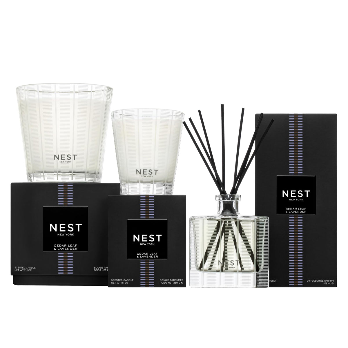 NEST New York bottle styled on bathroom vanity evoking spa-like fragrance experience