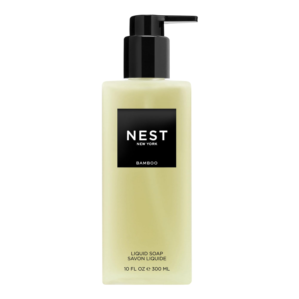 NEST New York front packaging showing elegant bottle and bamboo scent benefits