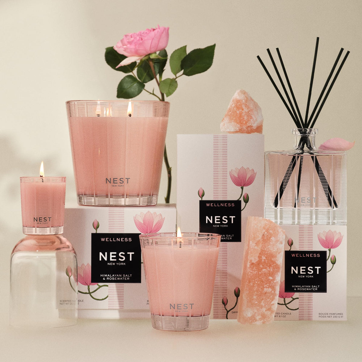 NEST New York 10 fl oz bottle beside common objects showing scale