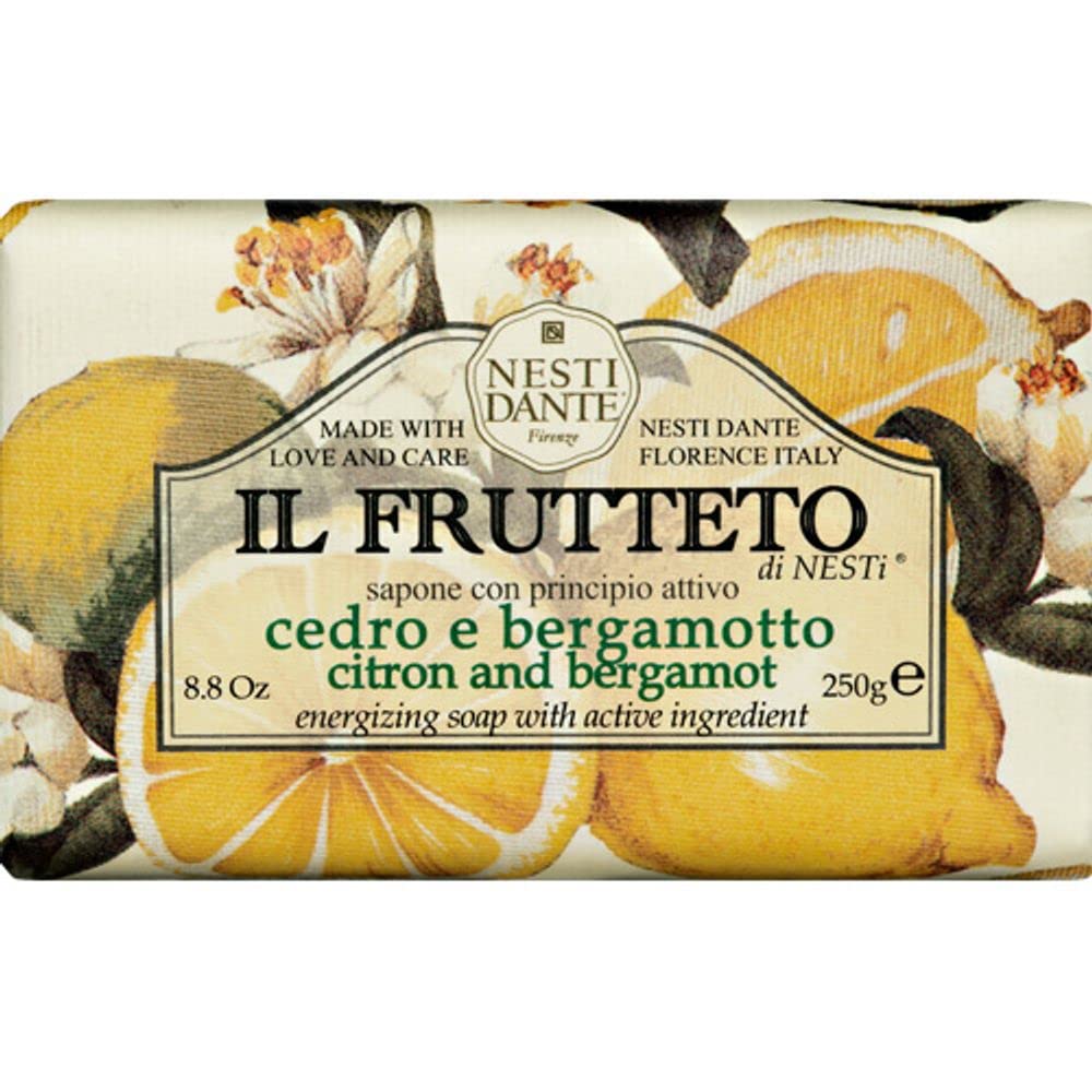 Nesti Dante front packaging showing wrapped soap and elegant Florentine paper, gift-ready