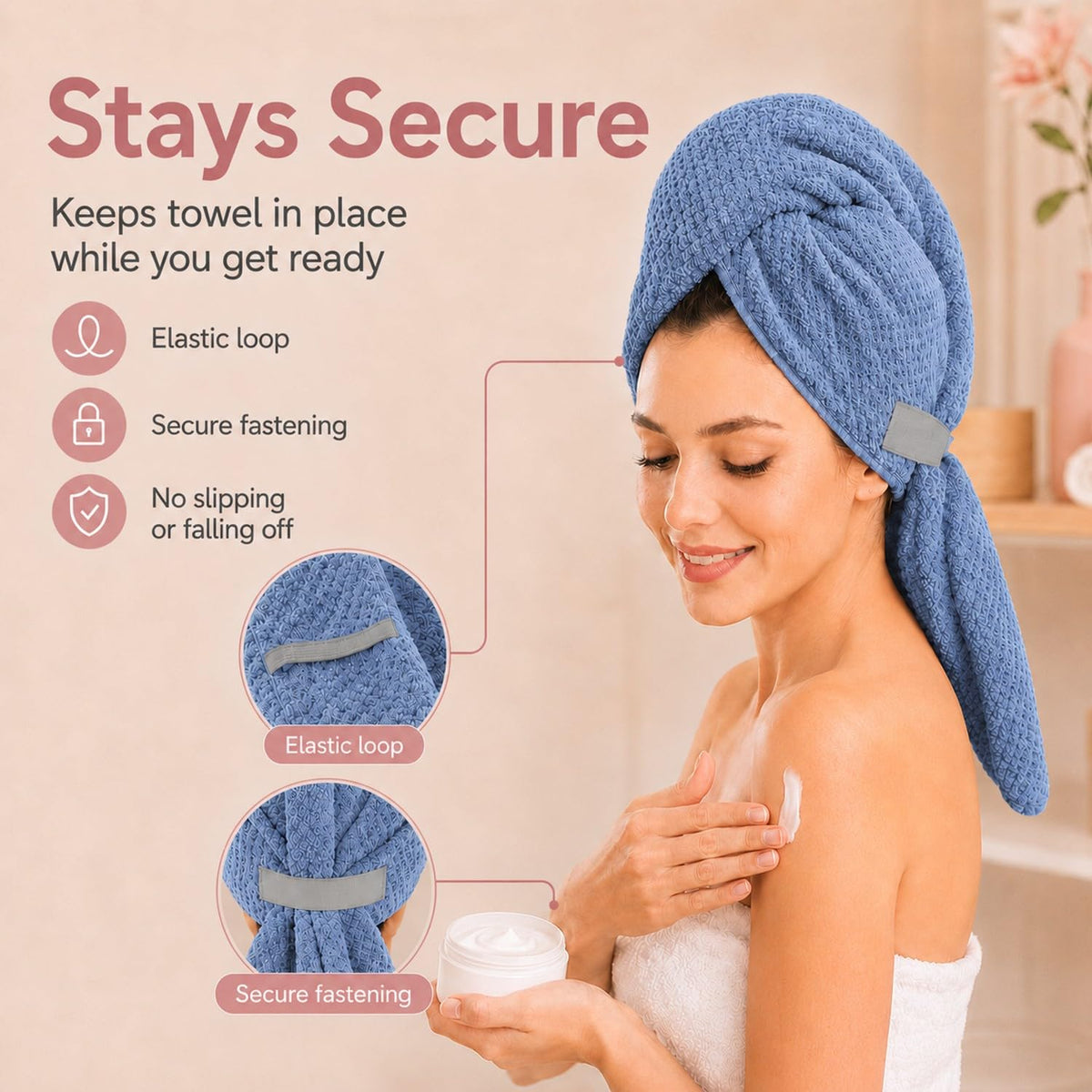 Netcken folded travel ready towel for compact portability and quick-dry