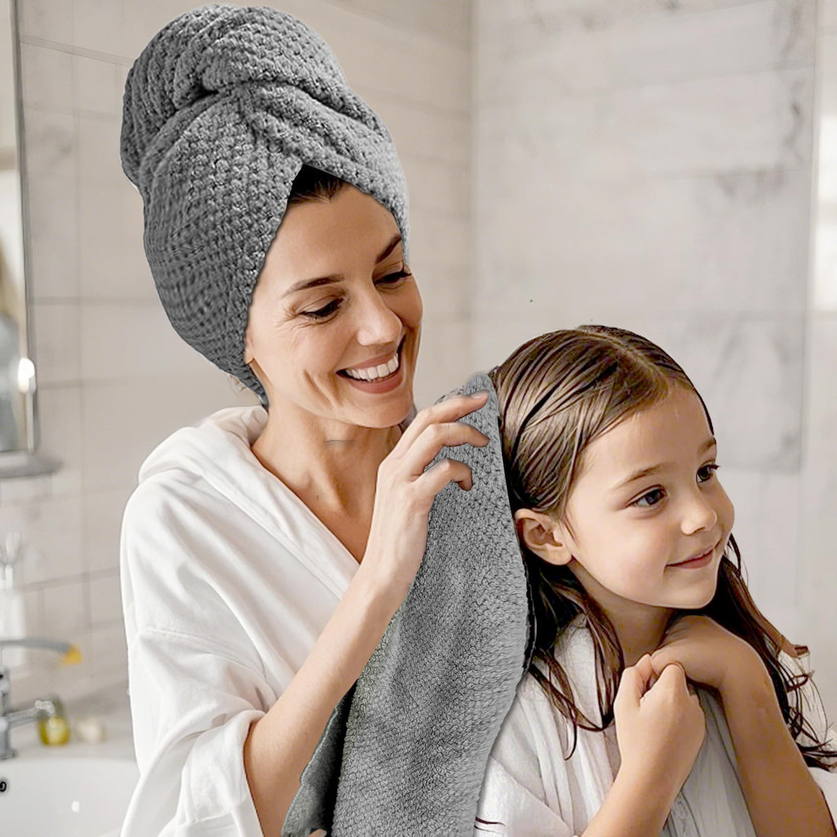 Netcken lifestyle bathroom vanity scene showing effortless morning routine
