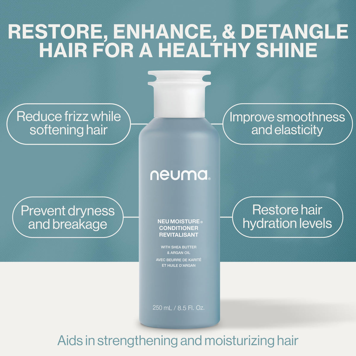 Neuma bottle label detail highlighting recycled plastic and eco benefit