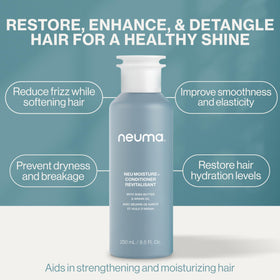 Neuma bottle label detail highlighting recycled plastic and eco benefit