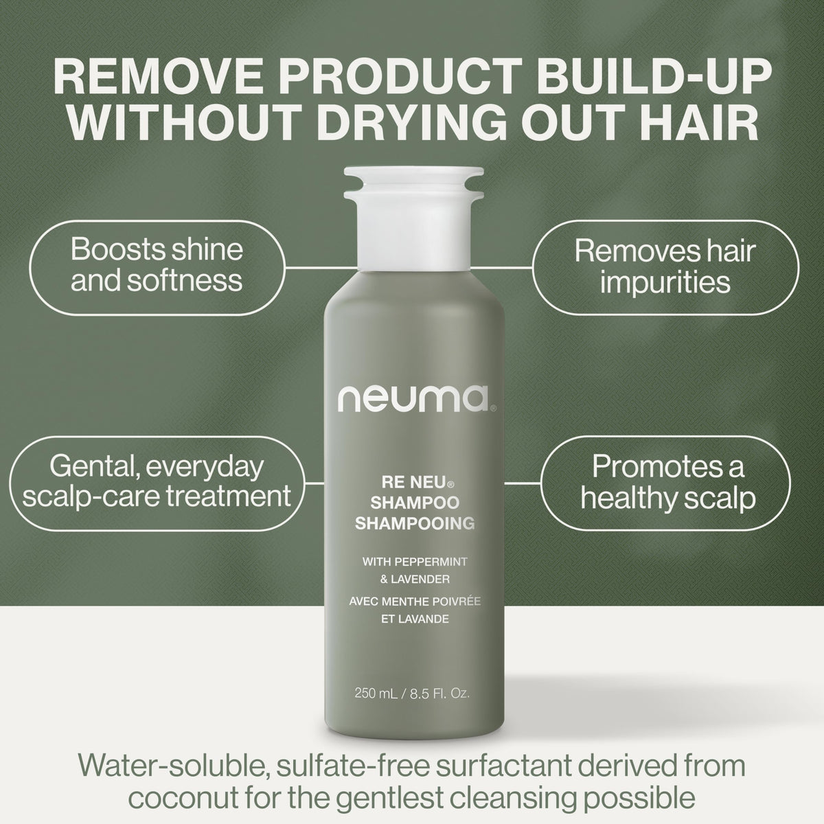 Neuma bottle made from renewable materials emphasizing eco-friendly packaging