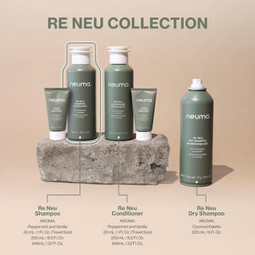 Neuma shampoo in-shower use with fingers massaging scalp for effective cleansing
