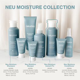 Neuma conditioner on shower shelf in lifestyle setting for daily use benefit