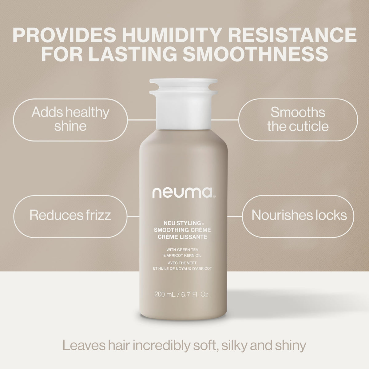 NEUMA next to a hand to show 6.7 fl oz size and portability