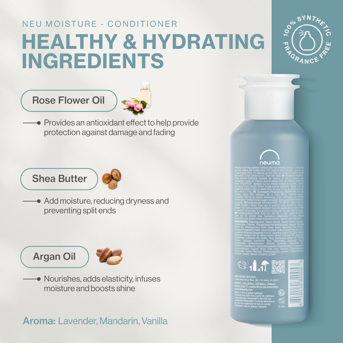 Neuma close-up texture of conditioner cream illustrating creamy hydration