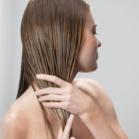Neuro Prime before and after blowout hair comparison, showing shinier, smoother finish