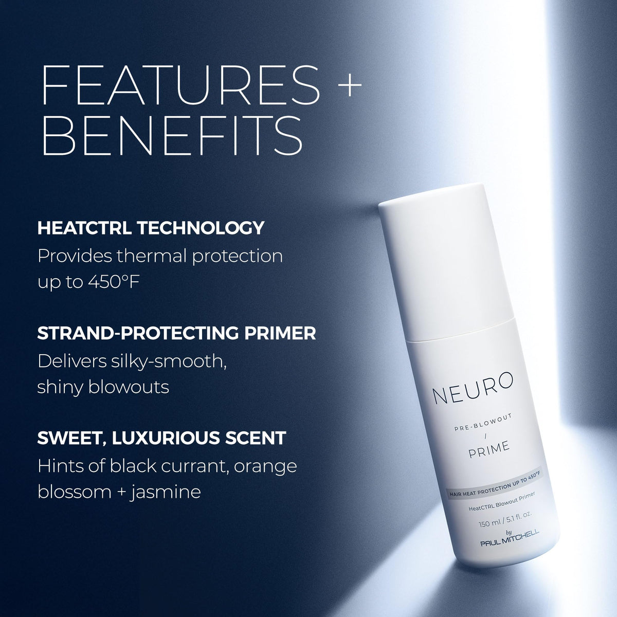 Neuro Prime label close-up with HeatCTRL wording, emphasizes thermal protection