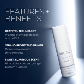 Neuro Prime label close-up with HeatCTRL wording, emphasizes thermal protection