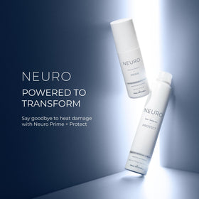 Neuro on a bathroom vanity with tools illustrating salon-quality at home