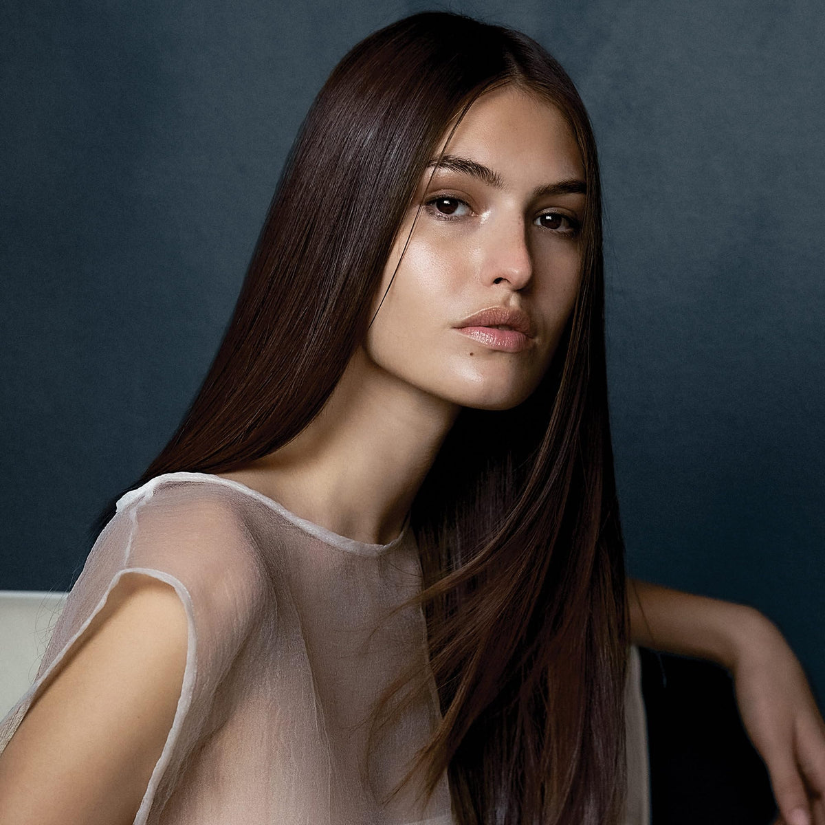 Neuro used during flat iron styling to show thermal protection in action