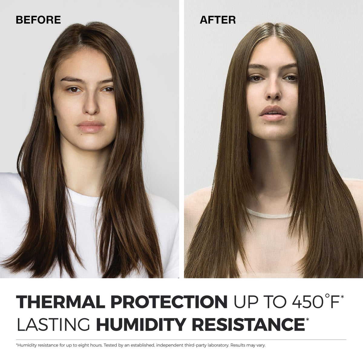 Neuro smoothing texture on styled hair for added shine and frizz control