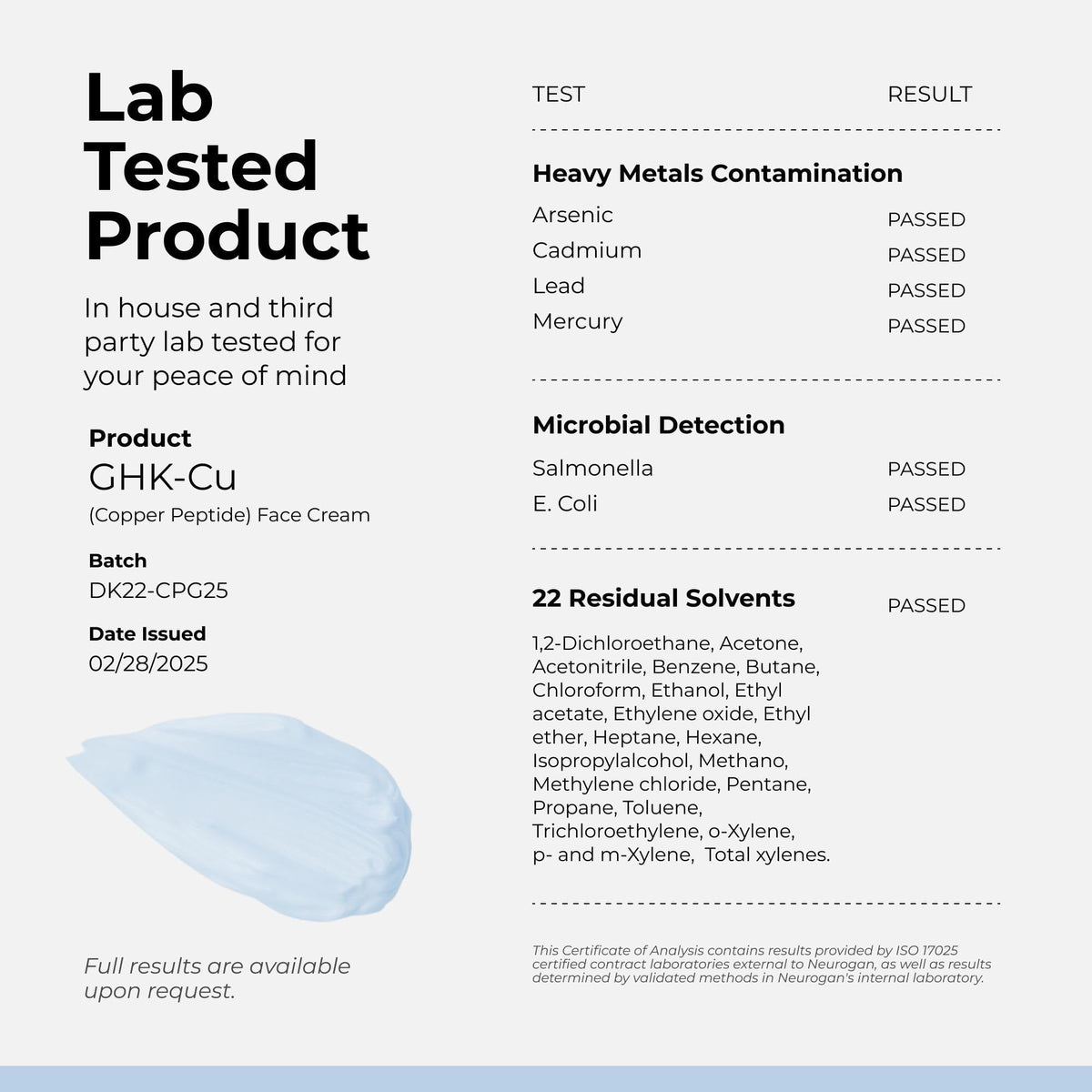 Neurogan open jar texture closeup showing lightweight cream for smooth application