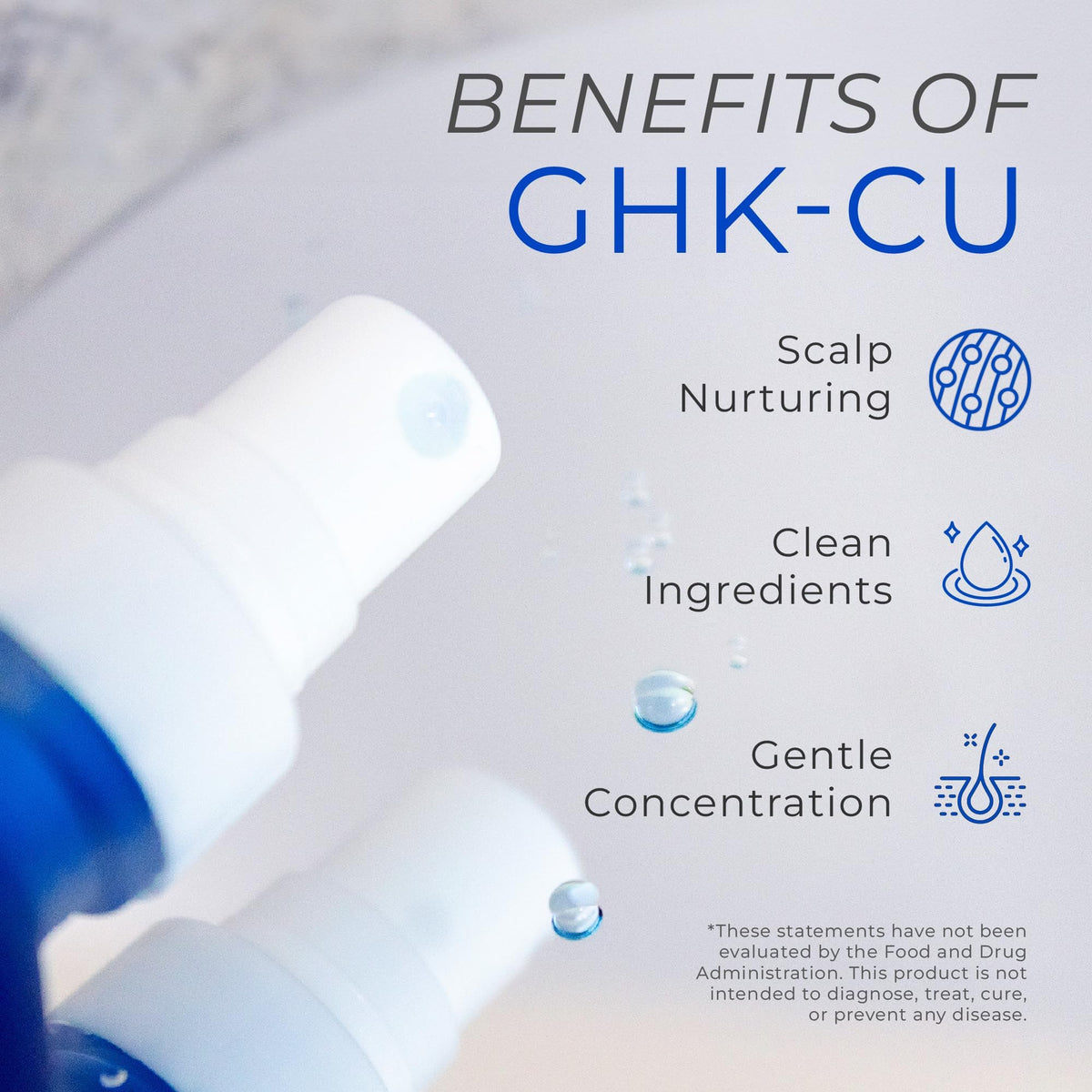 Neurogan serum droplet texture on fingertip indicating quick absorption