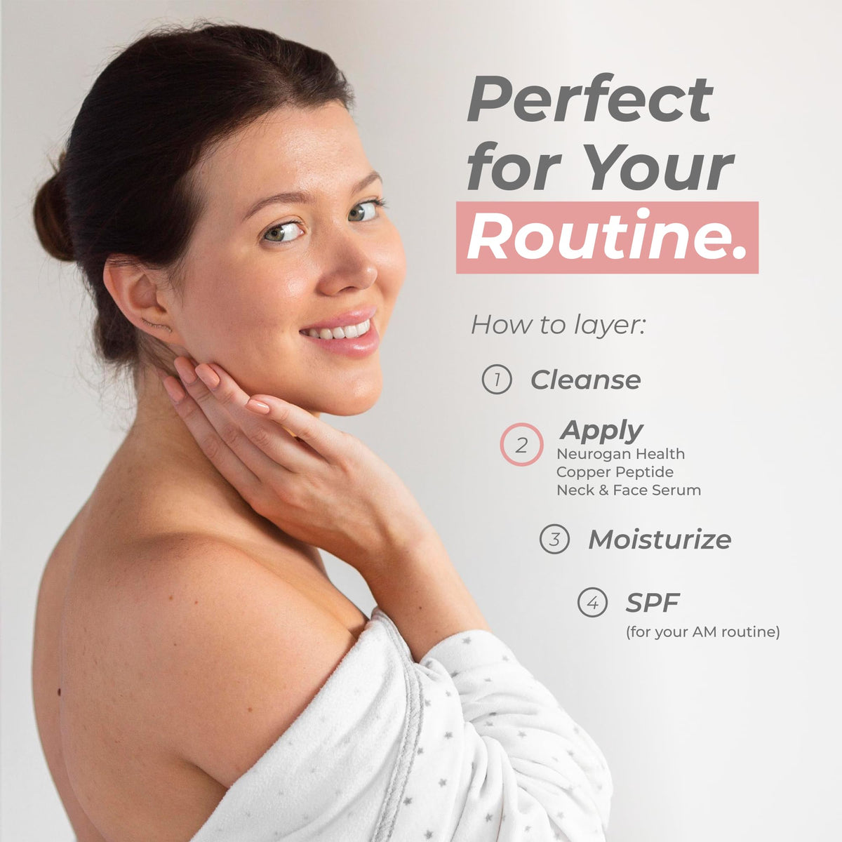 Neurogan serum texture on skin demonstrating lightweight absorption benefit